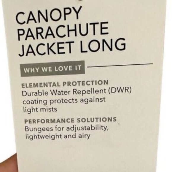 💕 Athleta canopy Parachute Long Rain
Windbreaker Jacket Womens XL NWT $168 💕 - Picture 6 of 7